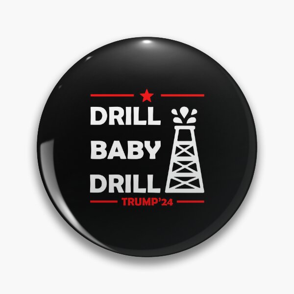 Item preview, Trump 2024 Drill Baby Drill Gas Oil Rig Illustration designed and sold by Davidbrg.