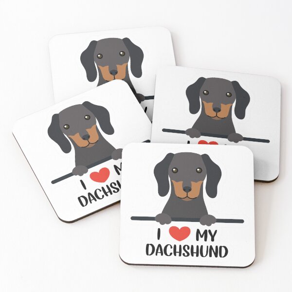 Item preview, Dachshund Love - Adorable 'I Love My Dachshund' Pet Enthusiast Sticker designed and sold by DreamyArtCo.