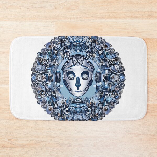 Item preview, Robot's face surrounded by mechanical mandala designed and sold by Edekad.