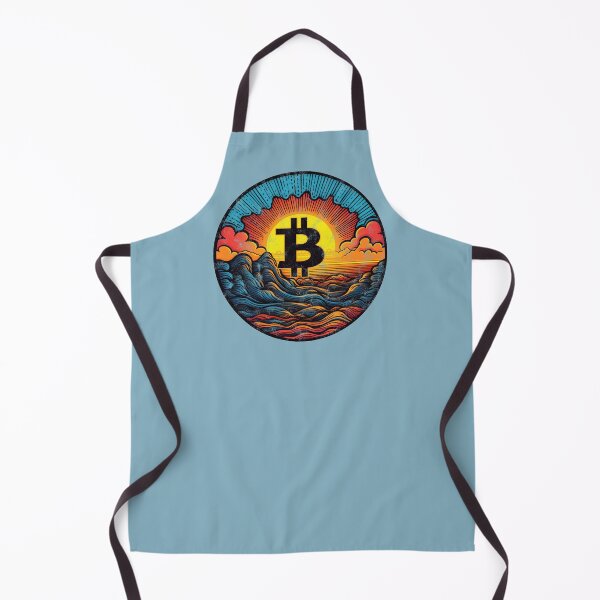 Item preview, Bitcoin logo, symbol, sunrise, distressed, vacation, sun, clouds, ocean designed and sold by lavalova.