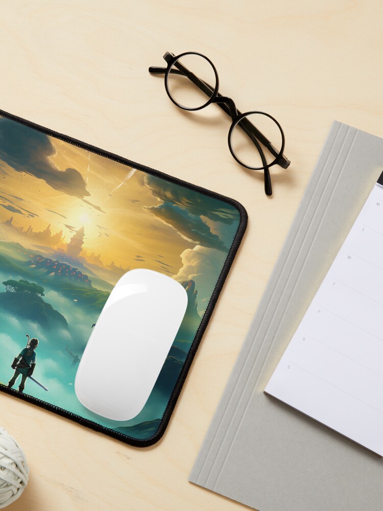 Aperçu 3 sur 5. Tapis de souris avec l'œuvre Tears Of Kingdom Peinture à l'huile Art du jeu vidéo créée et vendue par Thedoode.