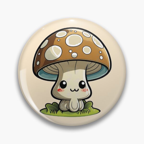 Item preview, Browny Cute Mushroom in Kawaii Style designed and sold by OFMdesigns.