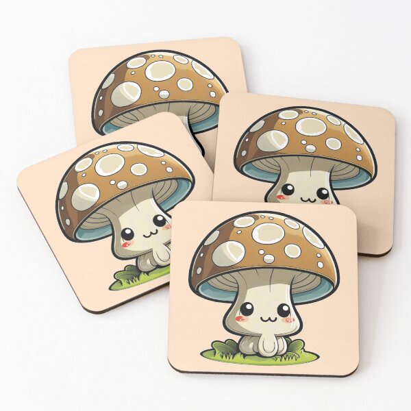 Item preview, Browny Cute Mushroom in Kawaii Style designed and sold by OFMdesigns.