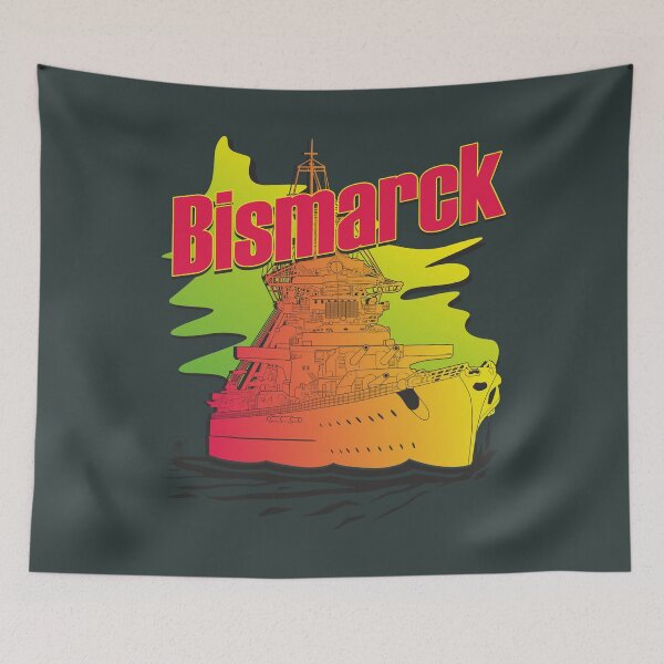Item preview, Battleship Bismarck Synthwave style designed and sold by FAawRay.