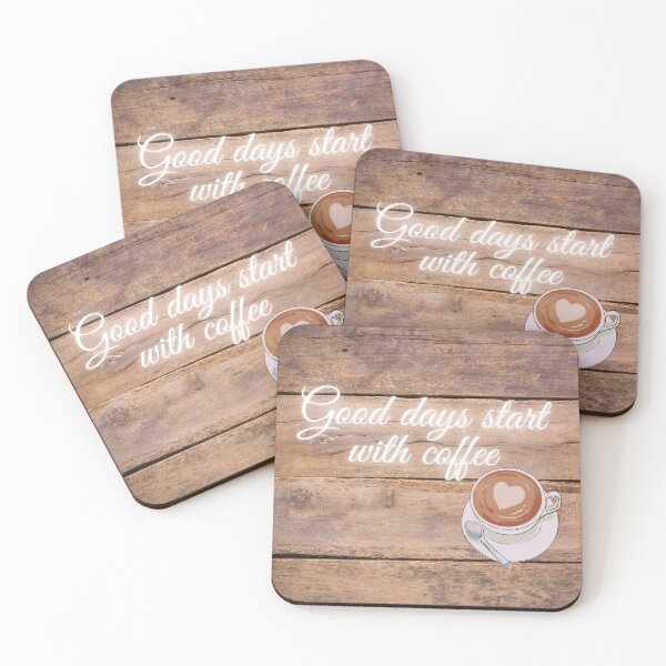 Item preview, Good days start with coffee designed and sold by OByD.