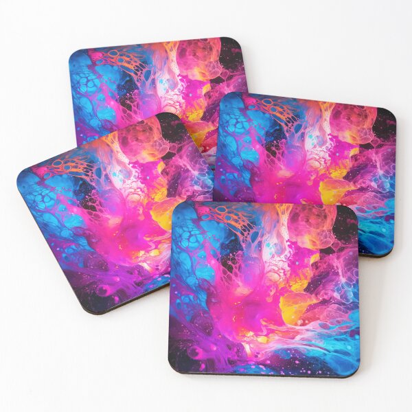 Item preview, Radiant Flow Fusion -Neon Abstract Fluid Art- designed and sold by lematworks.