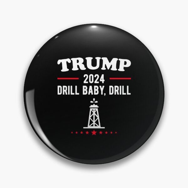 Item preview, Trump 2024 Drill Baby Drill Gas Oil Rig Illustration designed and sold by Davidbrg.