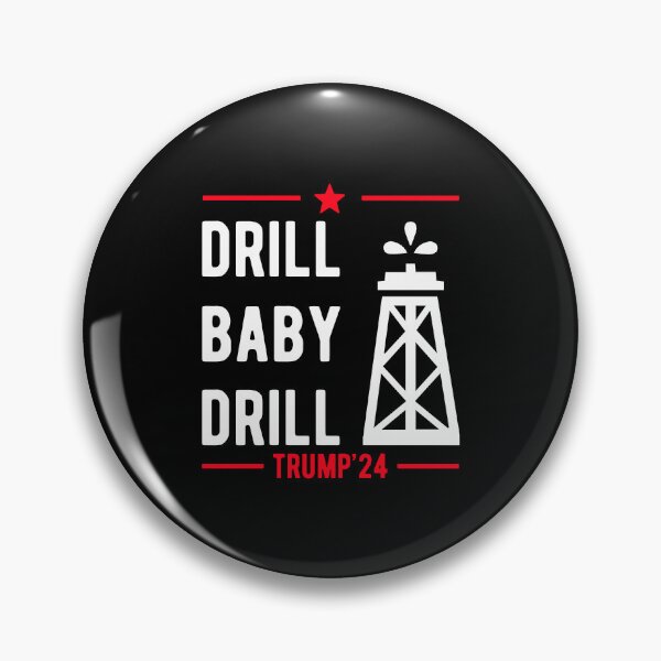 Item preview, Trump 2024 Drill Baby Drill Gas Oil Rig Illustration designed and sold by Davidbrg.