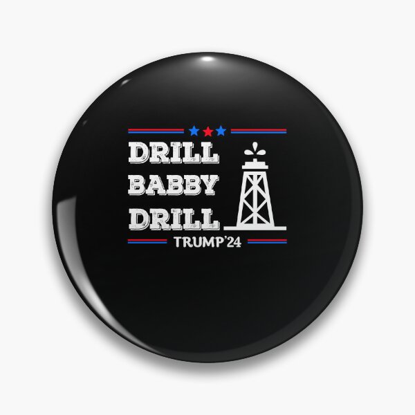 Item preview, Trump 2024 Drill Baby Drill Gas Oil Rig Illustration designed and sold by Davidbrg.