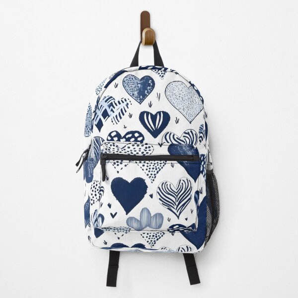 Item preview, Indigo Blue Hearts Pattern designed and sold by Snifferius.