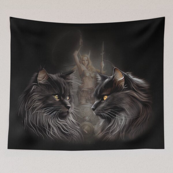 Item preview, Norwegian Forest Cats with Freya designed and sold by derKatzenmensch.
