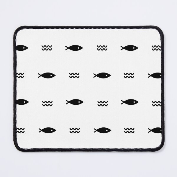 Item preview, fish wave black pattern design designed and sold by SceneryStudio.