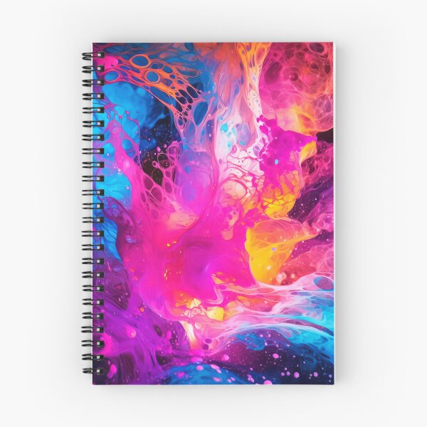 Item preview, Radiant Flow Fusion -Neon Abstract Fluid Art- designed and sold by lematworks.