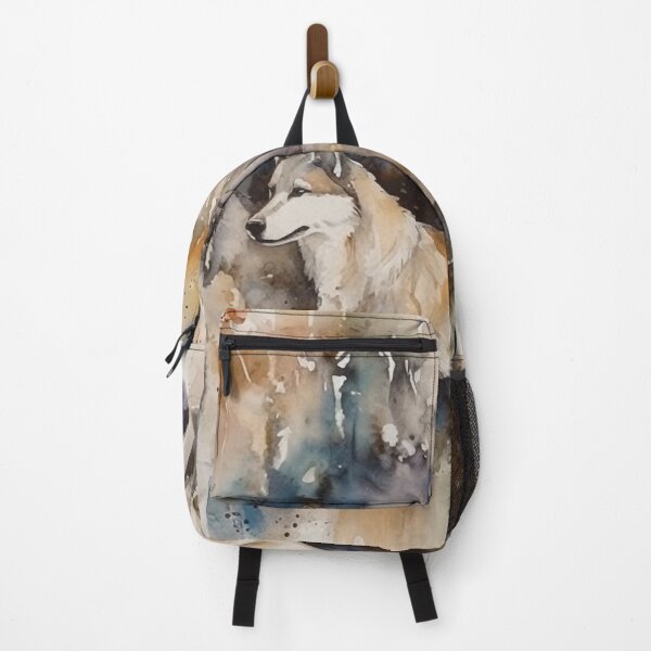 Item preview, Whimsical Raindrops & Huskies - Watercolor Painting - Playful Dog Art - Explosive Wildlife Wall Decor designed and sold by stateofhuman.