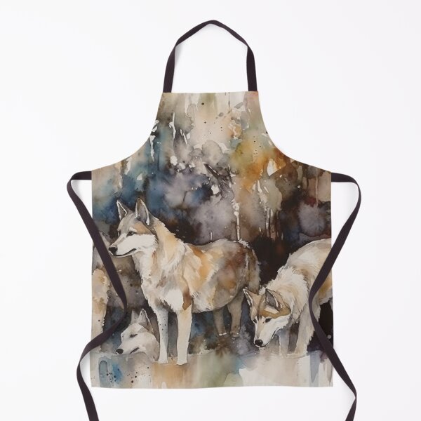 Item preview, Whimsical Raindrops & Huskies - Watercolor Painting - Playful Dog Art - Explosive Wildlife Wall Decor designed and sold by stateofhuman.