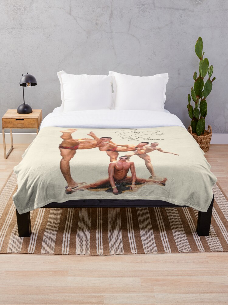 Thumbnail 1 of 6, Throw Blanket, Jean Claude Van Damme 'KICK' designed and sold by ourkid.