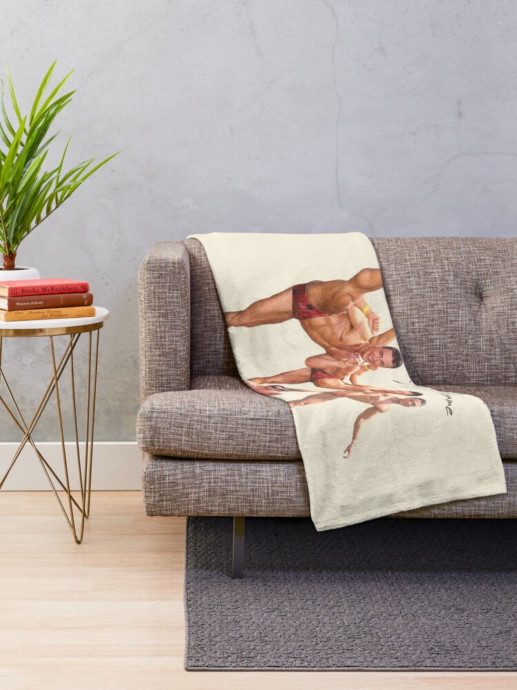 Thumbnail 2 of 6, Throw Blanket, Jean Claude Van Damme 'KICK' designed and sold by ourkid.