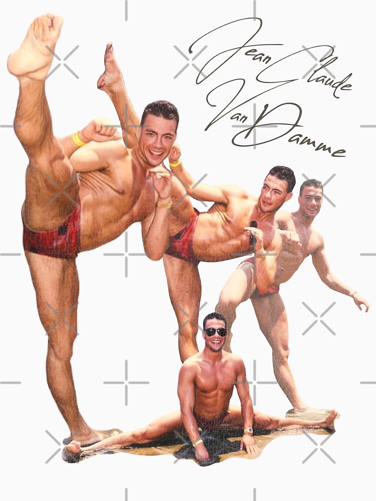 Thumbnail 3 of 3, Baseball ¾ Sleeve T-Shirt, Jean Claude Van Damme 'KICK' designed and sold by ourkid.
