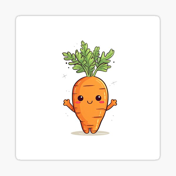 Cute funny running carrot. Vector hand drawn... - Stock Illustration  [95355651] - PIXTA