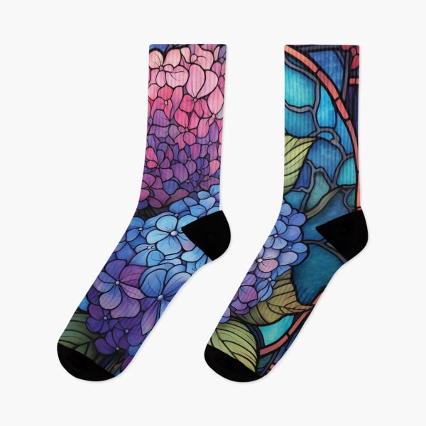 Item preview, Hydrangeas Stained Glass 3 designed and sold by BloomBoutiqueTs.