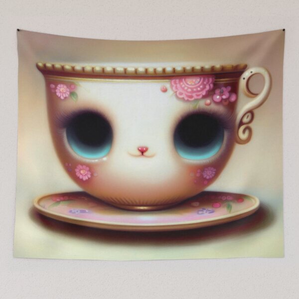 Item preview, Miss Cup and saucer designed and sold by Donkey's Salad.