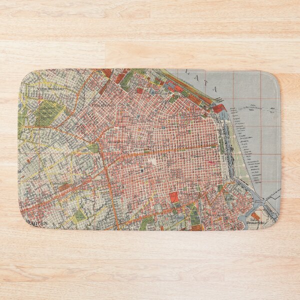 Item preview, Vintage Buenos Aires Argentina Map (1912) The Queen of El Plata Atlas designed and sold by BravuraMedia.