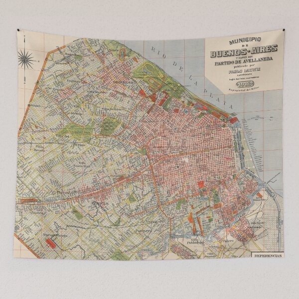 Item preview, Vintage Buenos Aires Argentina Map (1912) The Queen of El Plata Atlas designed and sold by BravuraMedia.
