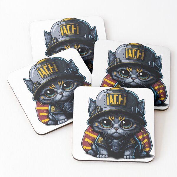 Item preview, Paws of Bravery: Cute Adorable Firefighter Kitten Design 2.0 designed and sold by harperjg.