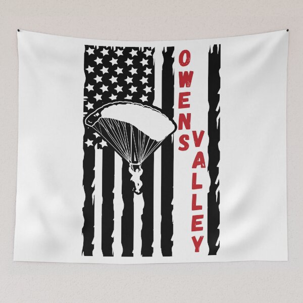 Item preview, Skydiving in Owens Valley, California CA - Vintage Paragliding Parachuting Logo designed and sold by Vintage-TM.