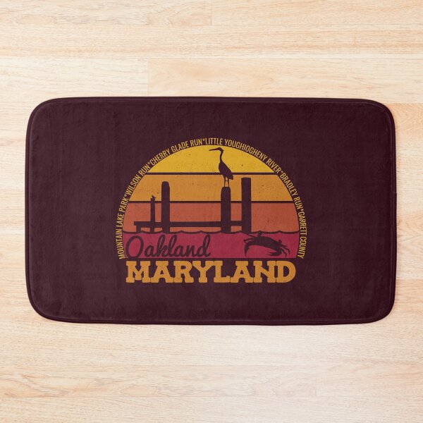 Item preview, Oakland Maryland Sunset Retro Vintage Local Pride Logo designed and sold by CRHPOD20.