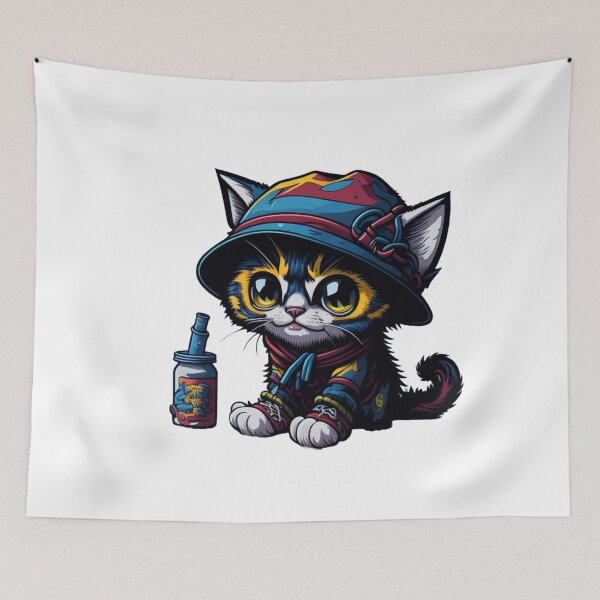 Item preview, Purrfectly Quenched: Cute Adorable Kitten Drinking Juice Design designed and sold by harperjg.