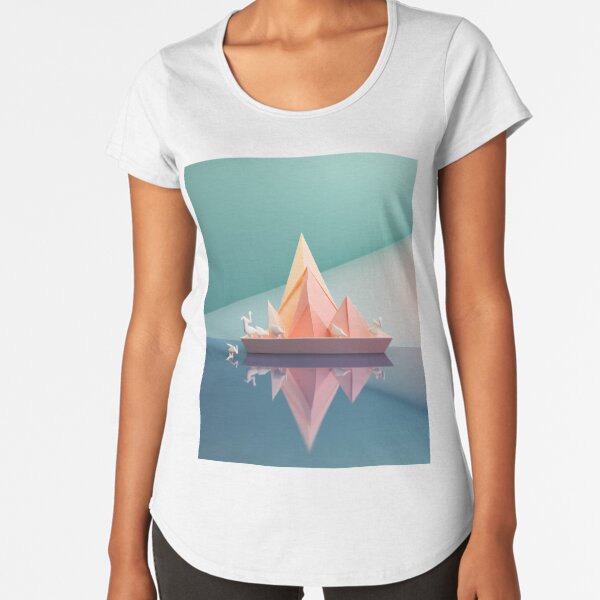 Colorful little boat origami Premium Scoop T-Shirt