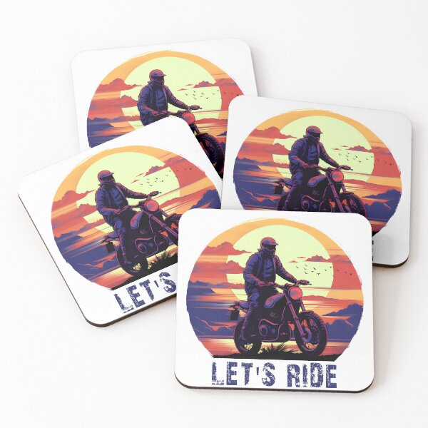 Item preview, Motorcycle Let's Ride in Sunset designed and sold by cy312.