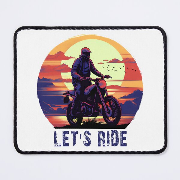 Item preview, Motorcycle Let's Ride in Sunset designed and sold by cy312.