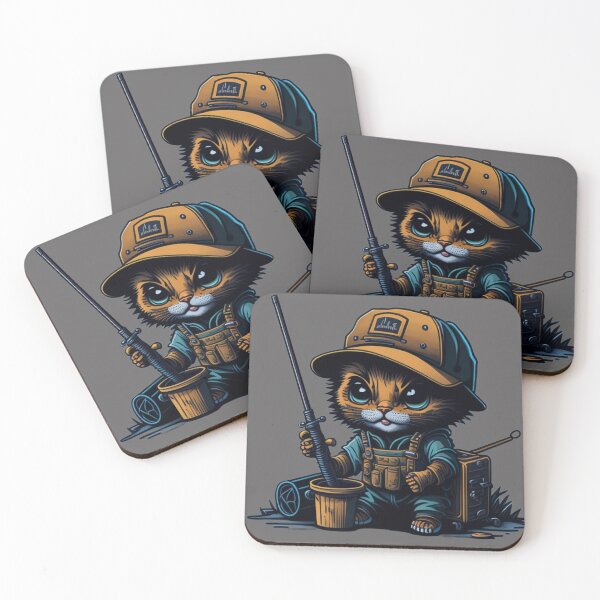 Item preview, Pawsome Catch: Cute Adorable Fisherman Kitten Design designed and sold by harperjg.