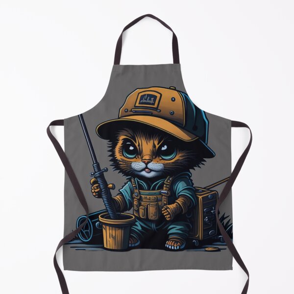 Item preview, Pawsome Catch: Cute Adorable Fisherman Kitten Design designed and sold by harperjg.