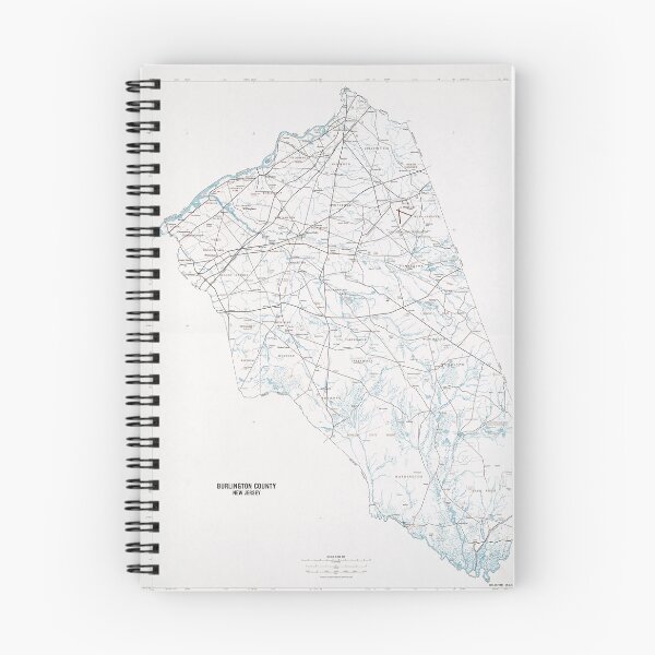 Item preview, Burlington County NJ Map (1986) Vintage Southern New Jersey Atlas designed and sold by BravuraMedia.
