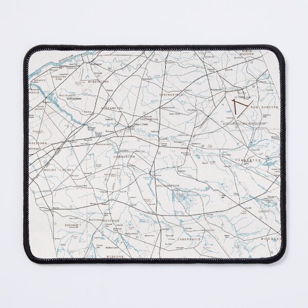 Item preview, Burlington County NJ Map (1986) Vintage Southern New Jersey Atlas designed and sold by BravuraMedia.