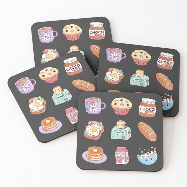 Item preview, Perfect Breakfast Kawaii Illustration, Set of 9 Cute Kawaii Designs designed and sold by OFMdesigns.