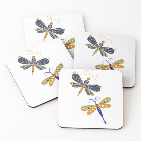 Item preview, Blue and Glitter dragonflies designed and sold by PritiRawtoo.