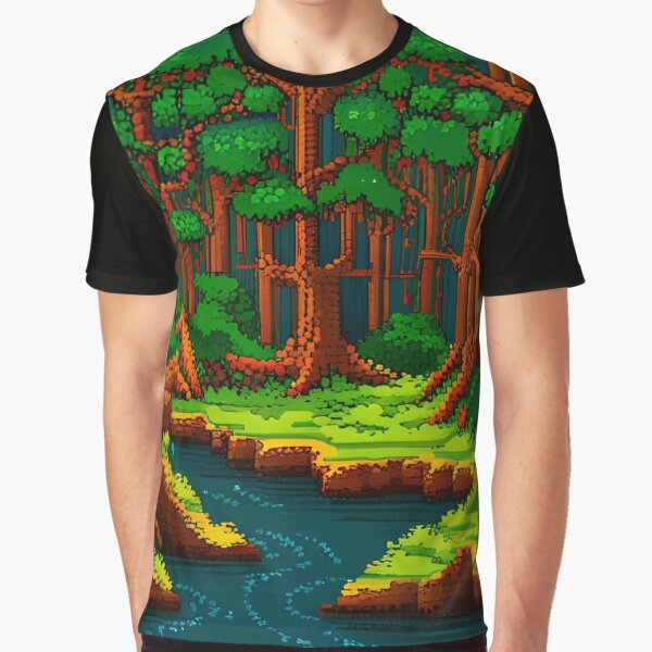 Dense wild forest pixel art Sticker for Sale by brandway