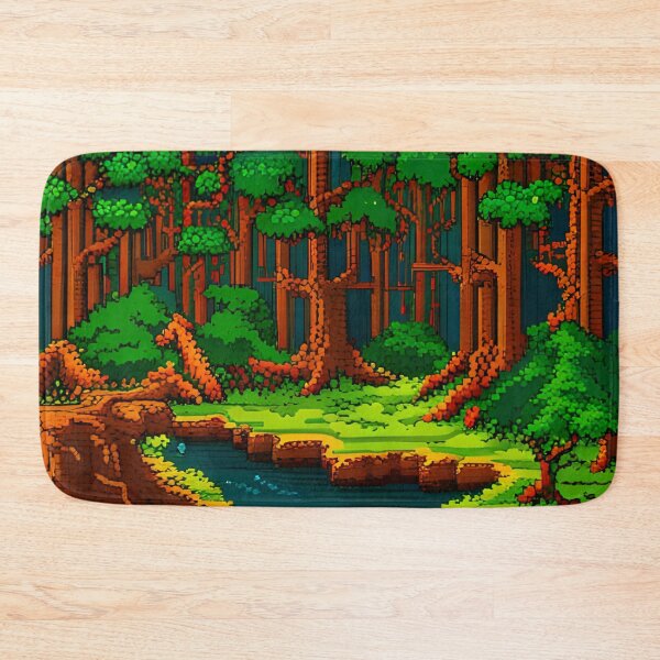 Item preview, Dense wild forest pixel art designed and sold by brandway.