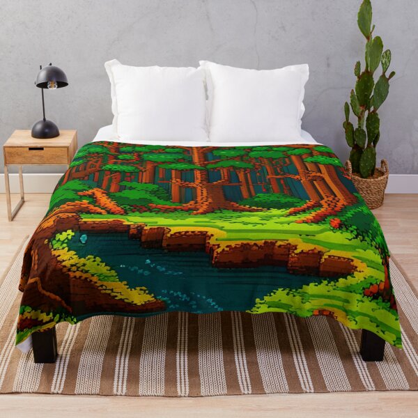 Item preview, Dense wild forest pixel art designed and sold by brandway.