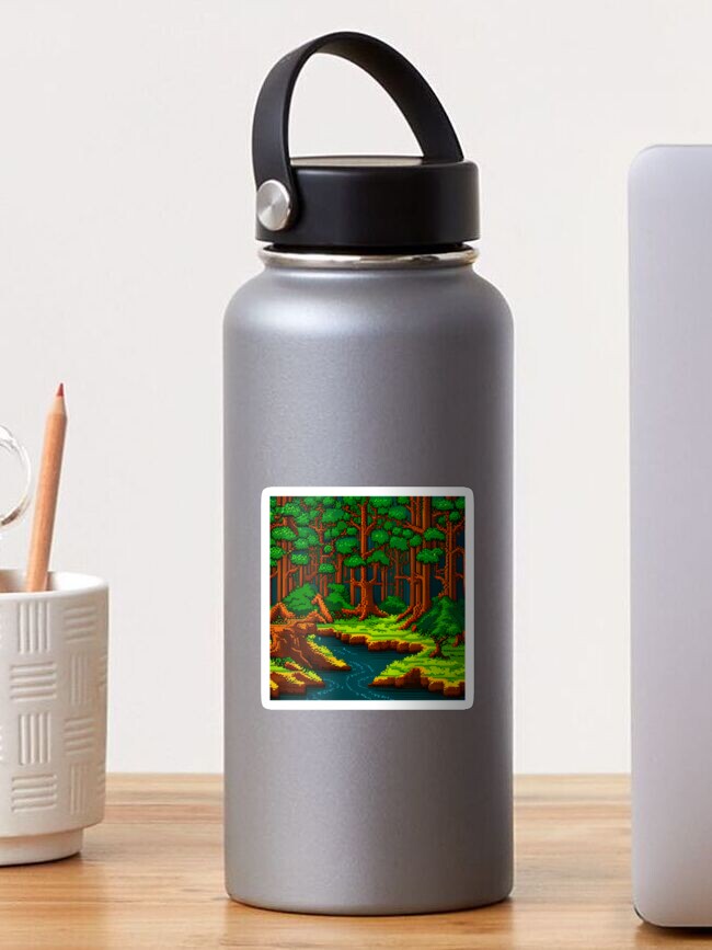 Dense wild forest pixel art Sticker for Sale by brandway