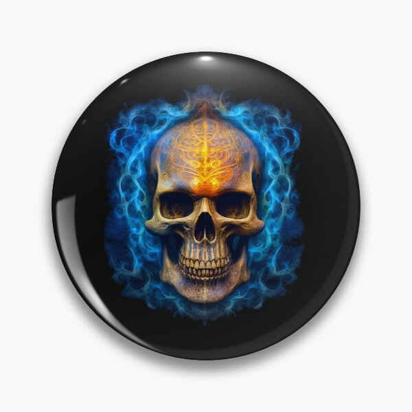 Item preview, blue flaming skull designed and sold by Bohabaz.