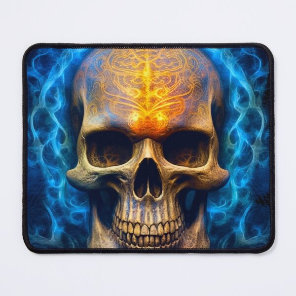 Item preview, blue flaming skull designed and sold by Bohabaz.