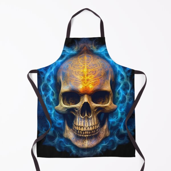 Item preview, blue flaming skull designed and sold by Bohabaz.