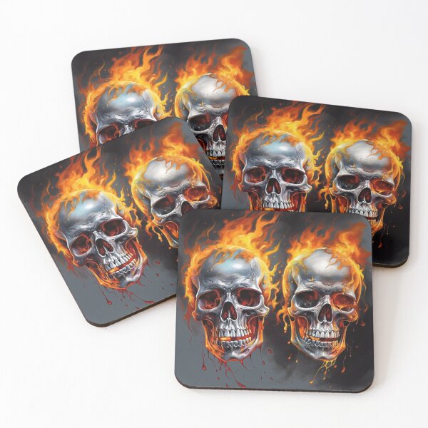 Item preview, Flaming Skulls designed and sold by BandanaMontana.