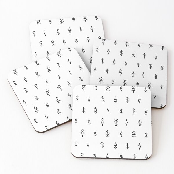 Item preview, Minimalist Tree Pattern (black/white) designed and sold by Design Minds Boutique.