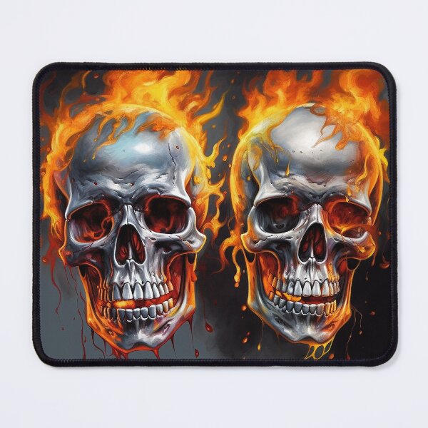 Item preview, Flaming Skulls designed and sold by BandanaMontana.